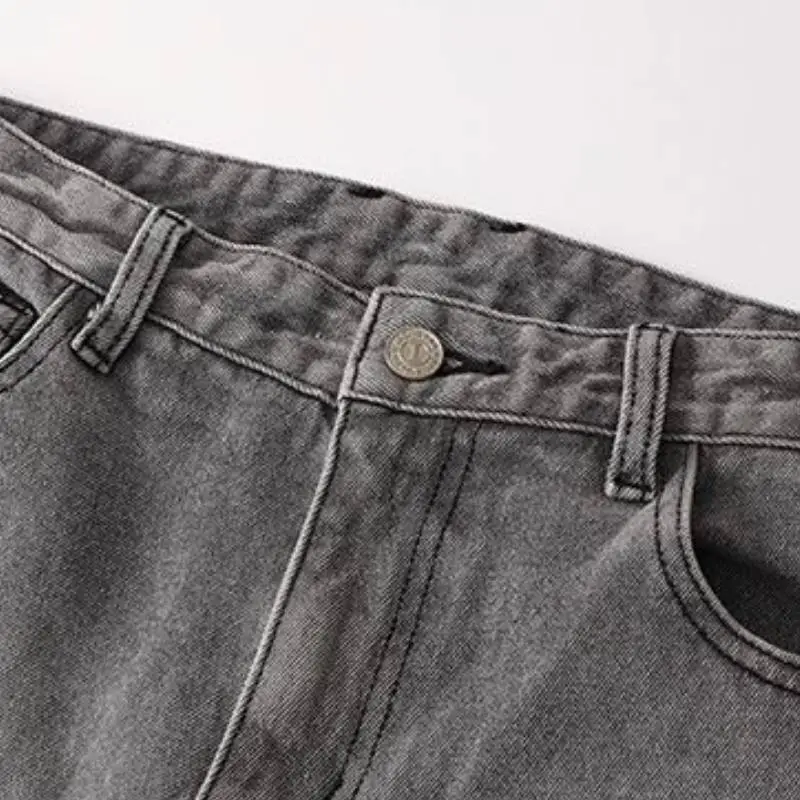 Retro Washed Embroidery Jeans-4