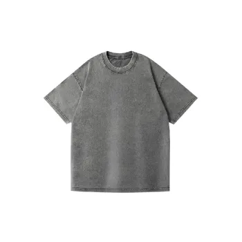 Retro Washed Long Staple Cotton T Shirt