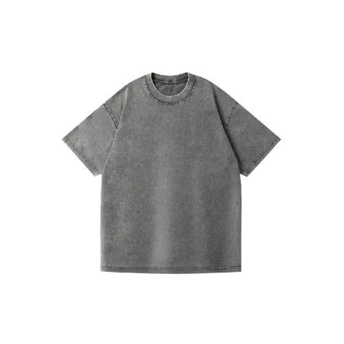 Retro Washed Long Staple Cotton T Shirt