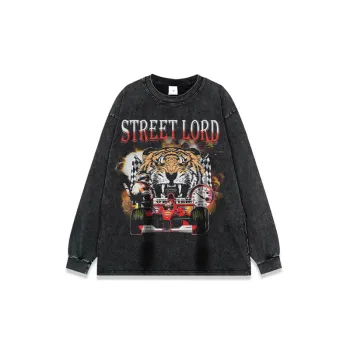 Trendy Washed Tiger Print T Shirt