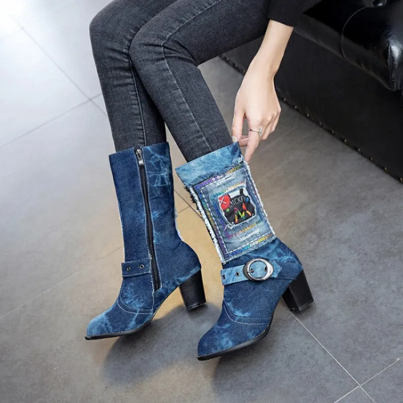Fashionable Funky Ankle Boots-4