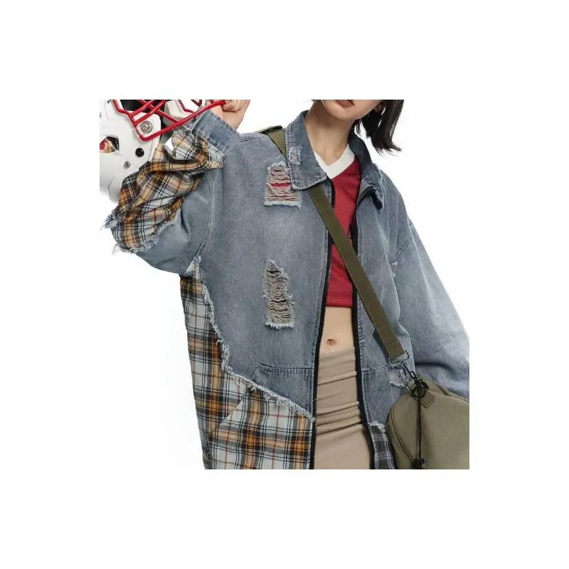 Loose Splicing Slim Jacket-2