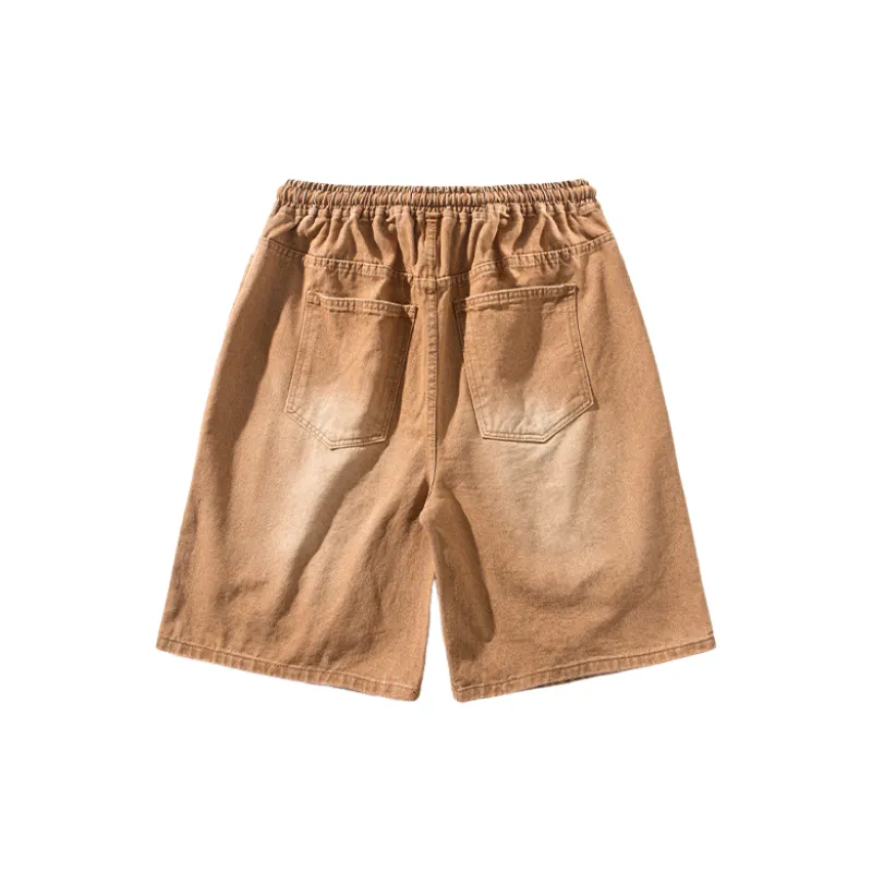 Fashionable Ripped Denim Shorts-5