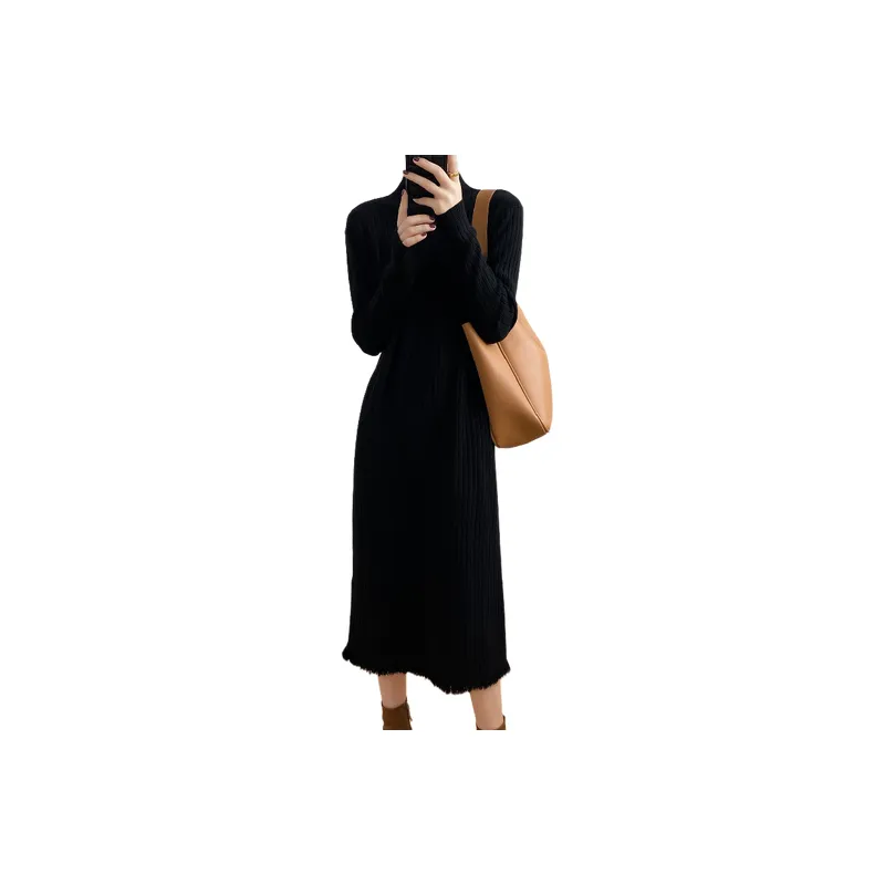 Plain Loose Dress Women-3