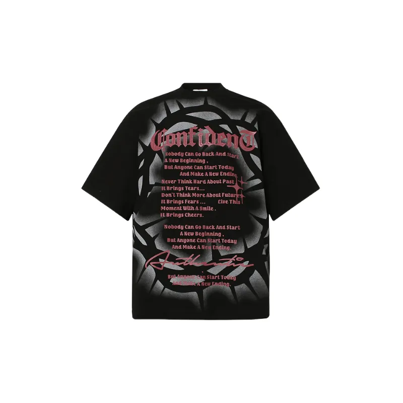 Retro Loose 100% Cotton T Shirt-0