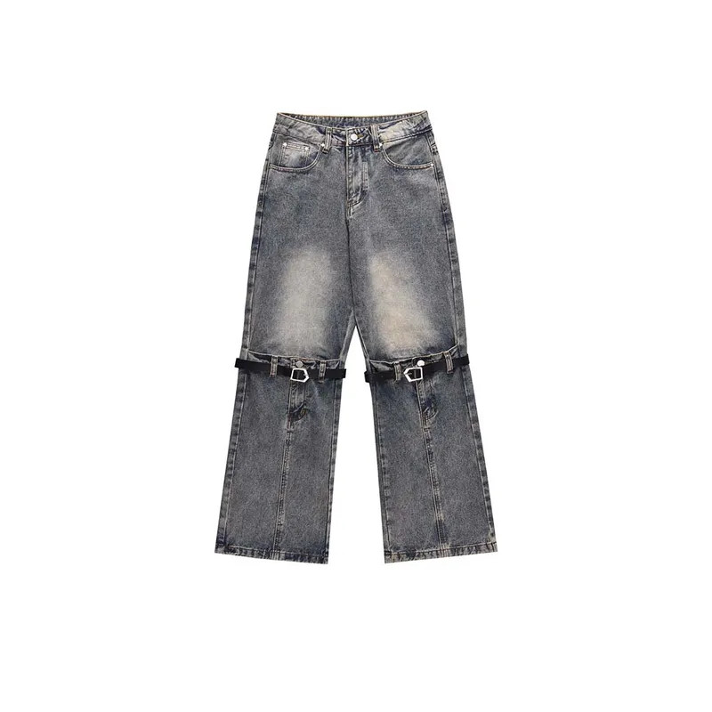 Trendy Retro Straight Jeans-0
