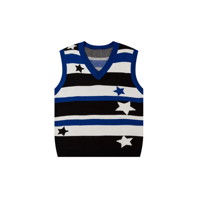Striped Loose Vest-0