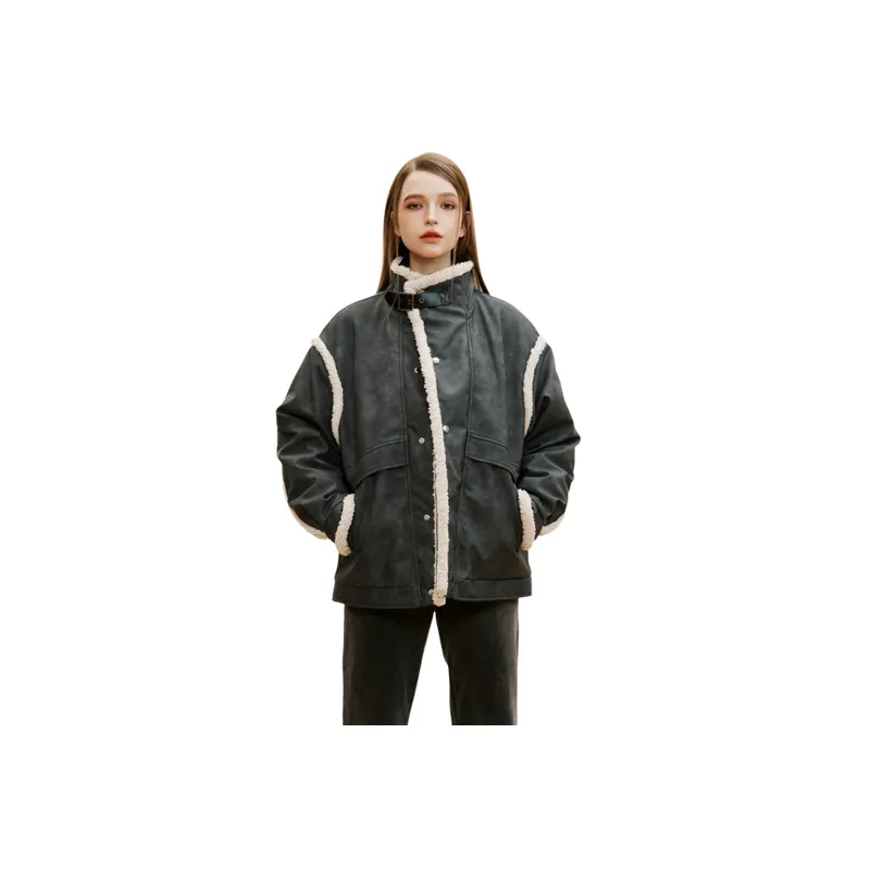 Retro Warm PU Quilted Jacket-2