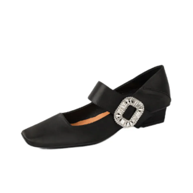 Fashionable Rhinestone Mary Jane Shoes-0