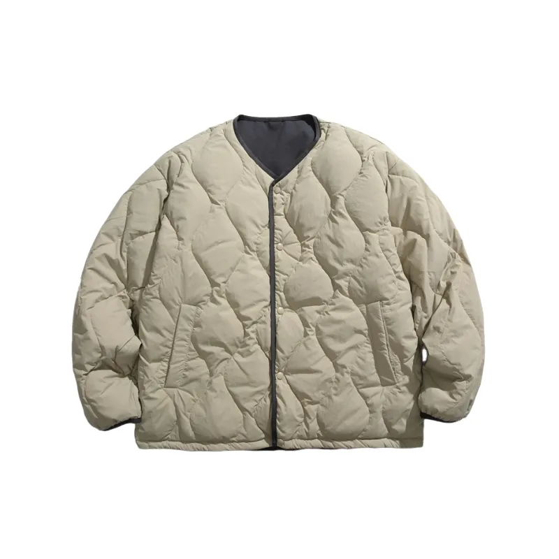 Casual Loose White Duck Down Jacket-3