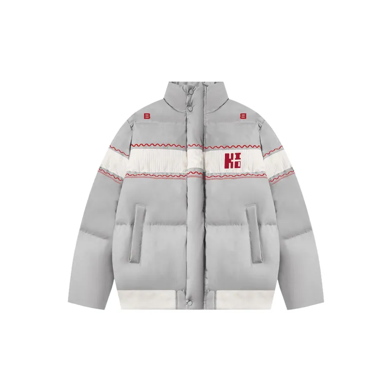 Casual Loose Blended Synthetic Fabrics Quilted Jacket-1