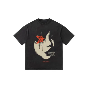 Retro Straight Washed Short Sleeved T Shirt