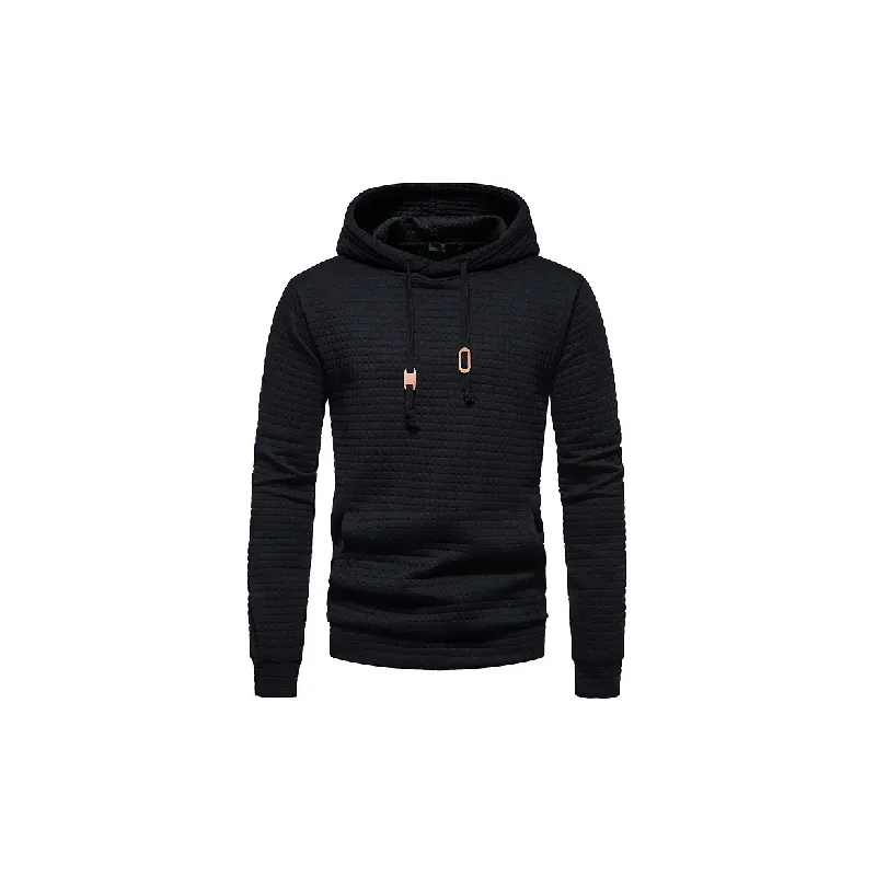 Casual Plaid Cotton Blended Fabric Hoodie-6