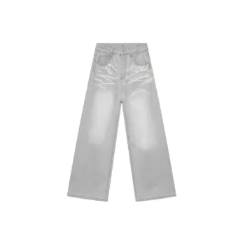 Retro Loose Cat Whisker Jeans