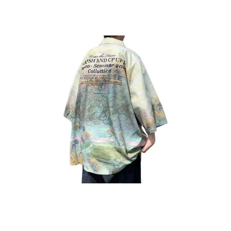 Floral Tie Dye Oversize Shirt-1