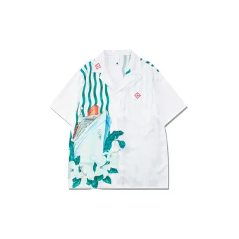 Casual Digital Printing Beach Cardigan Suit