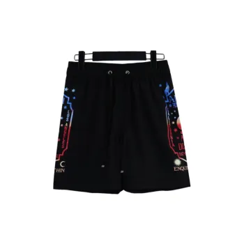 Tide Printing Drawstring Sports Casual Shorts