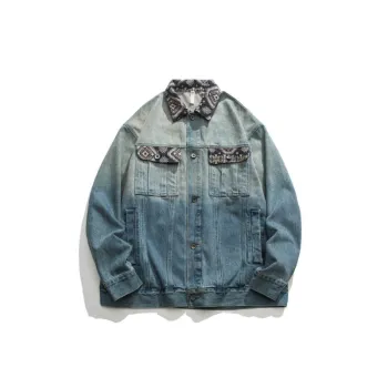 Vintage Stitching Embroidered Denim Jacket