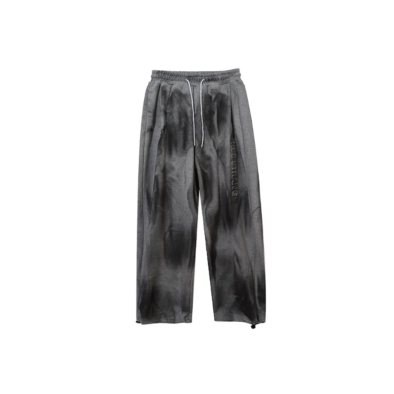 Hip Hop Street Sytle Loose Straight Sweatpants-2