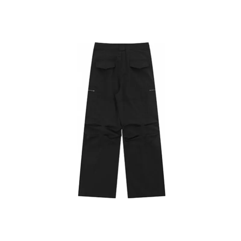 Retro Street Zipper Cargo Pants-1
