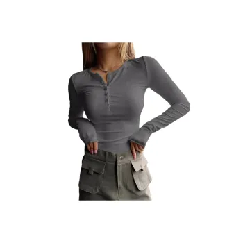 Rib Knit Button Knitwear Women