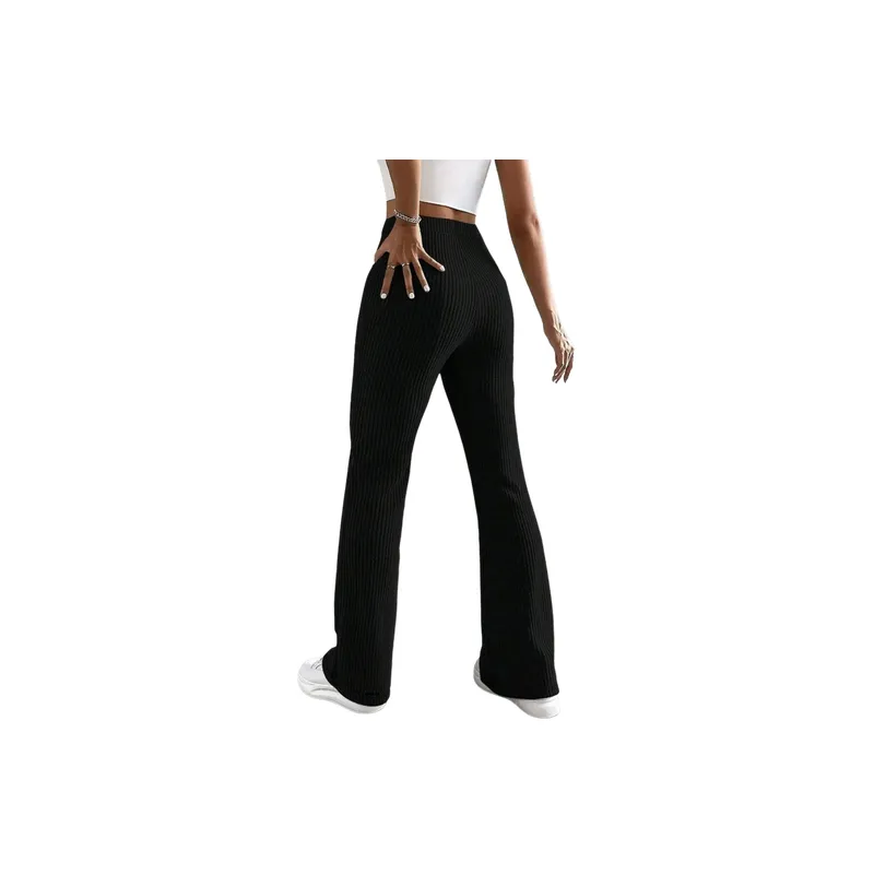 Fashionable Plain Casual Pants-5