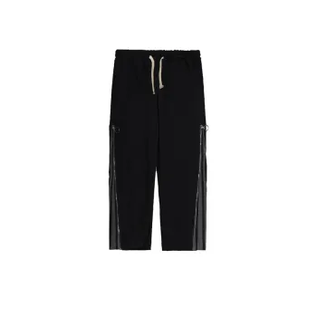 Street Retro Side Stripe Zipper Casual Pants