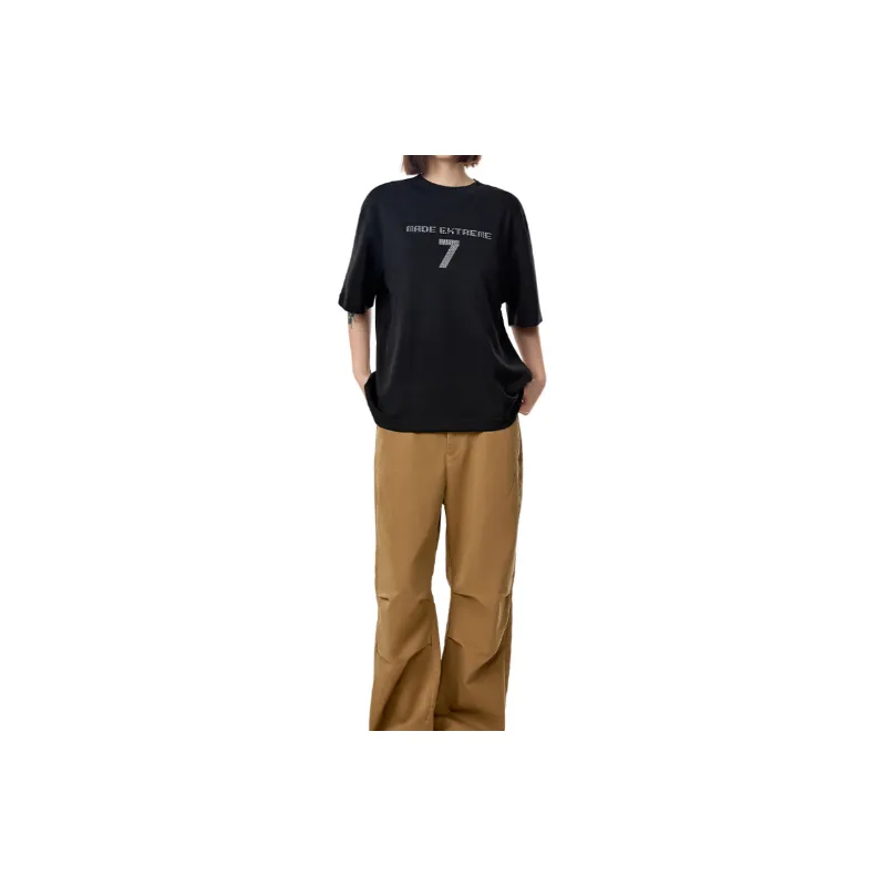 Casual Loose Blended Synthetic Fabrics T Shirt-6