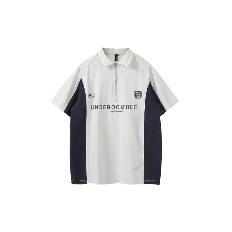 Fashionable Letter Cotton Blended Fabric Polo Unisex-0