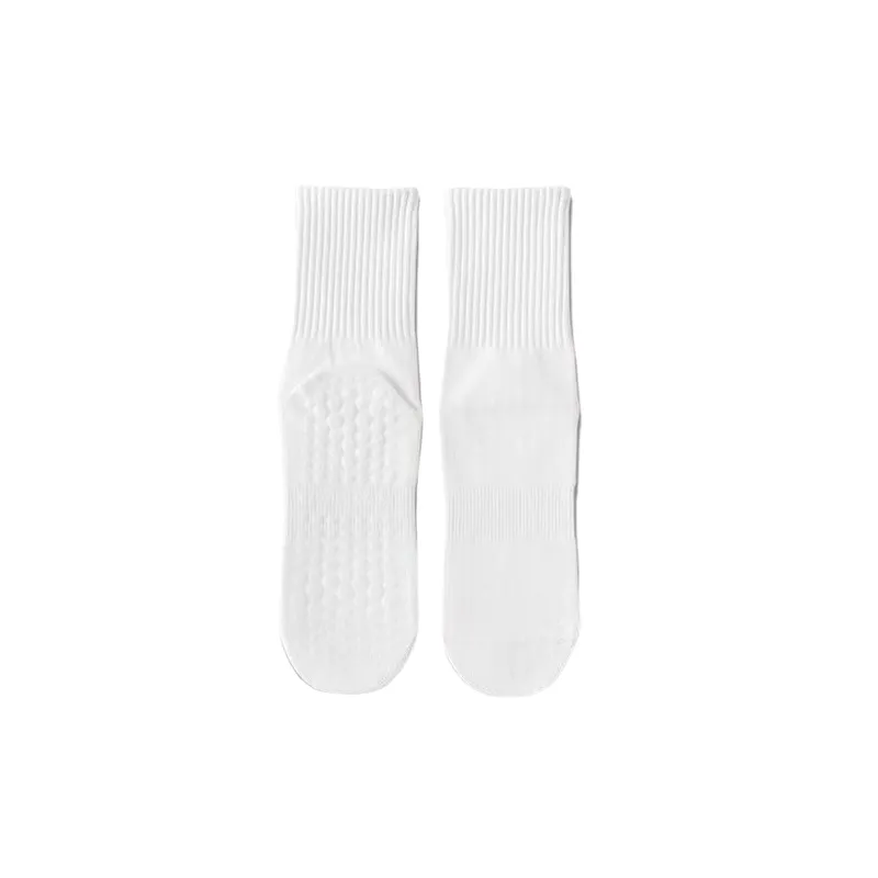 Simple Plain 100% Cotton Mid Calf Sock-1