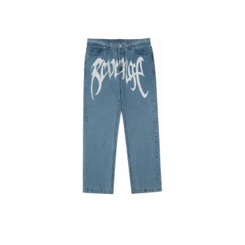 Hip Hop Print Jeans