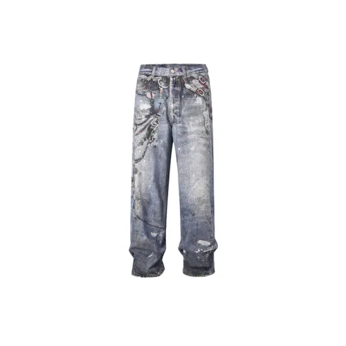 Washed Loose Silhouette Jeans