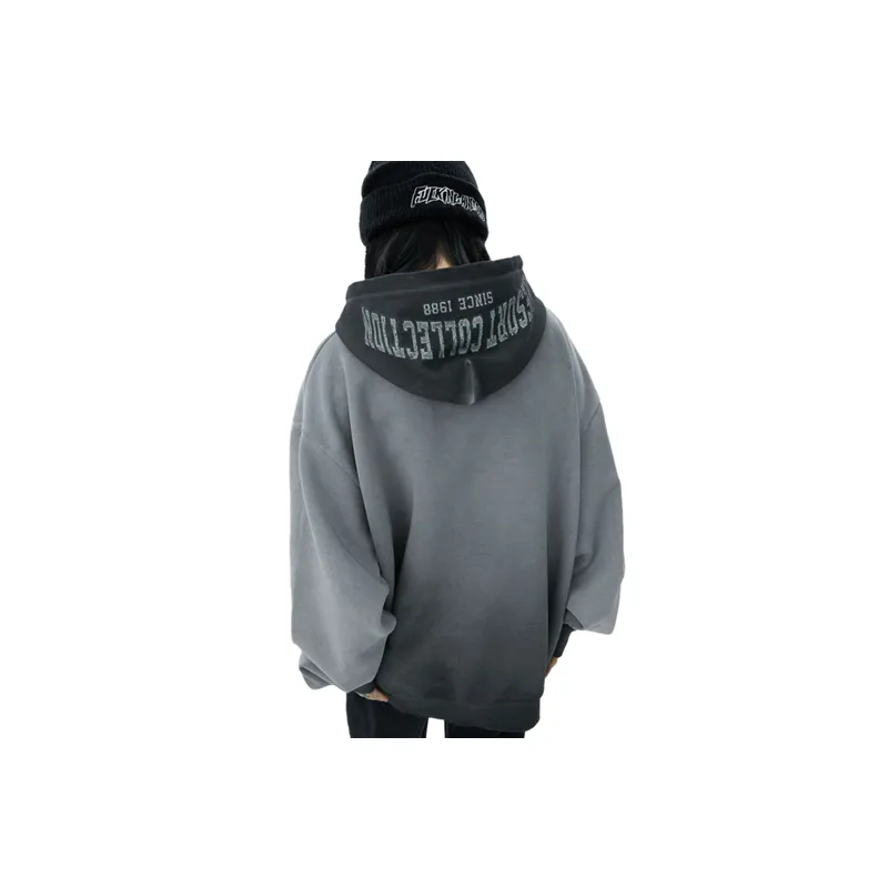 Retro Style Gradual Change Tie Dye Hooded Sweatshirt-7