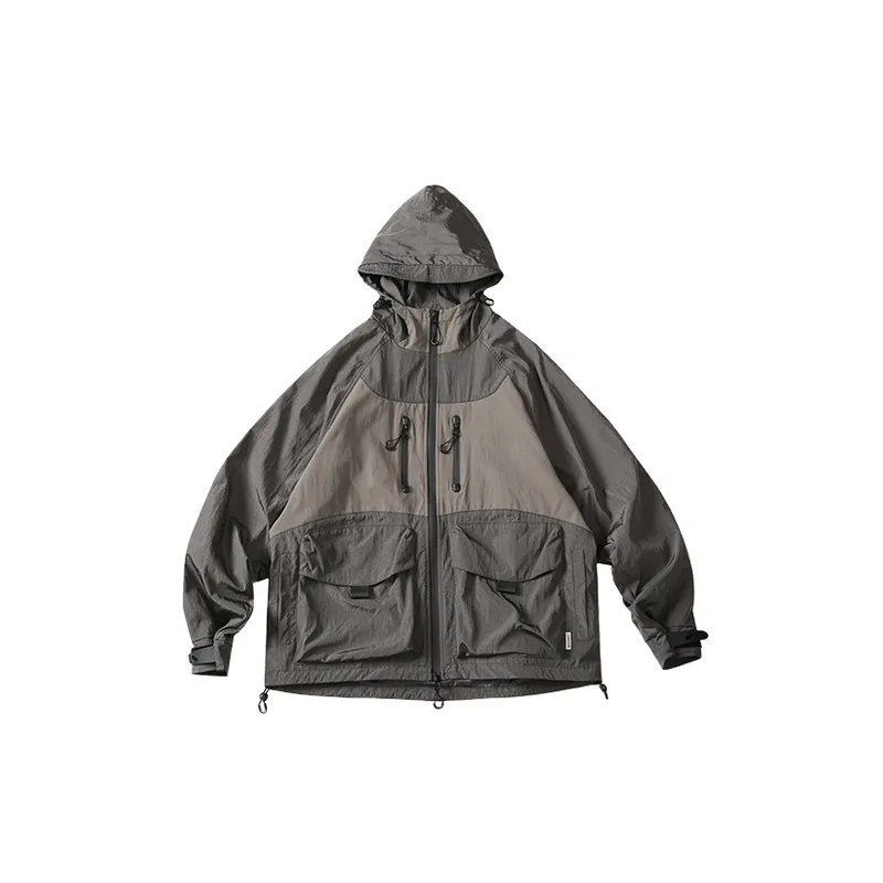 Cityboy Loose Colorful Metal Nylon Hoodie Jackets-1