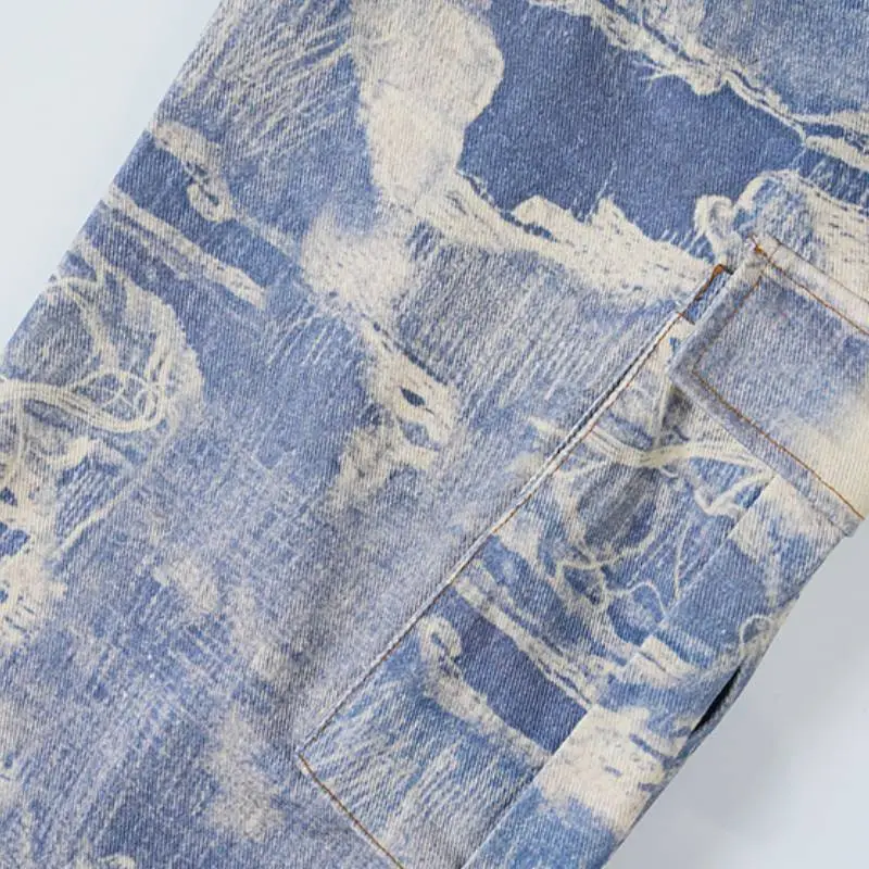 Retro Loose Denim Casual Pants-3