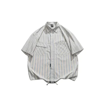 Fashionable Striped Cotton Shirt