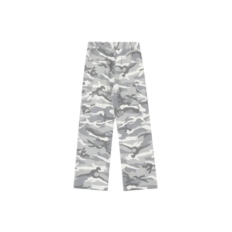 Loose Retro Camouflage Crowd Pants-5