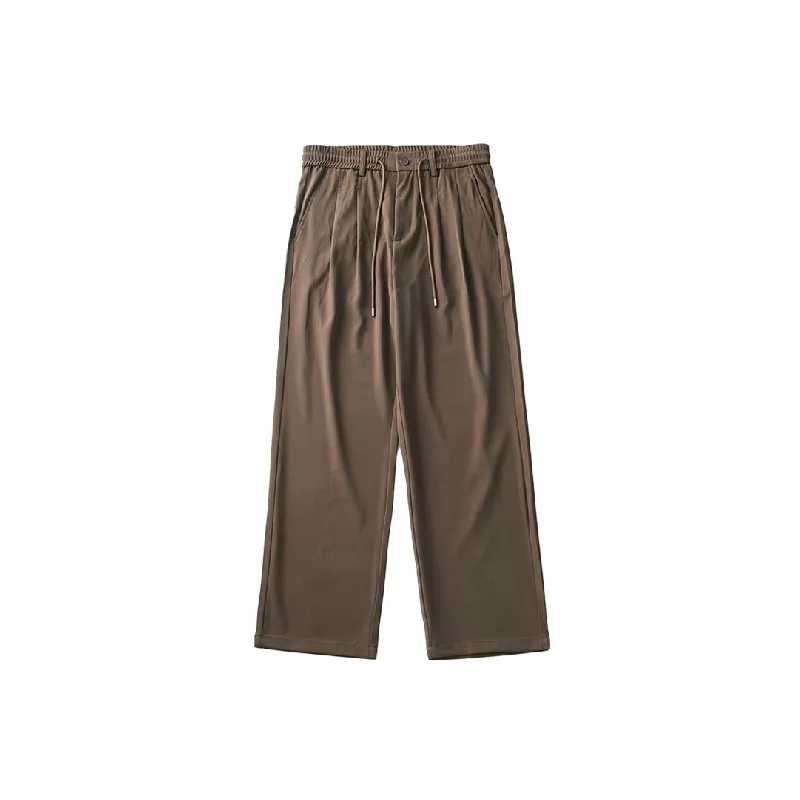 Funky Loose Straight Leg Blended Synthetic Fabrics Casual Pants-0