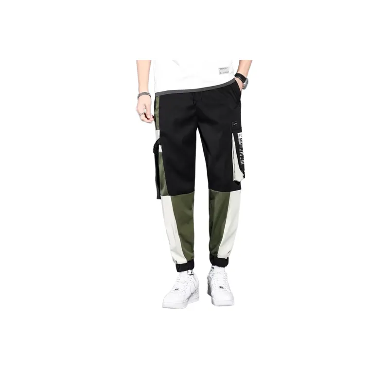 Stitching Cropped Casual Pants