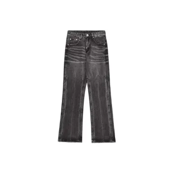 Vintage Washed Hiphop Loose Straight Jeans