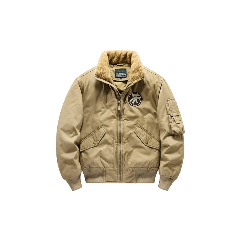 Retro Tooling Thickened Cotton Coat-6