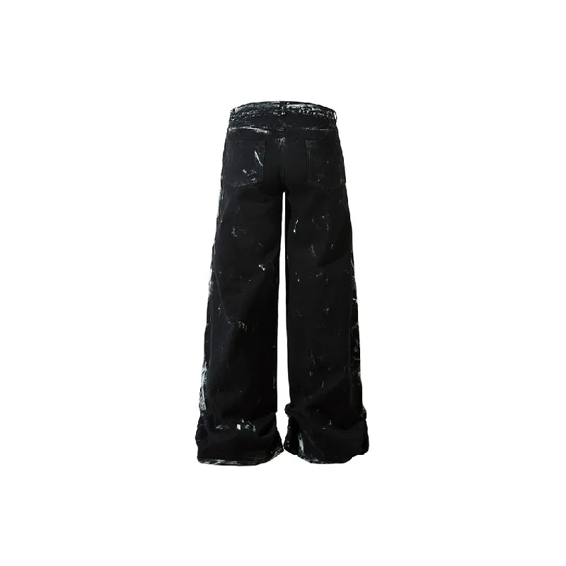 Casual Loose Denim Cargo Pants-1