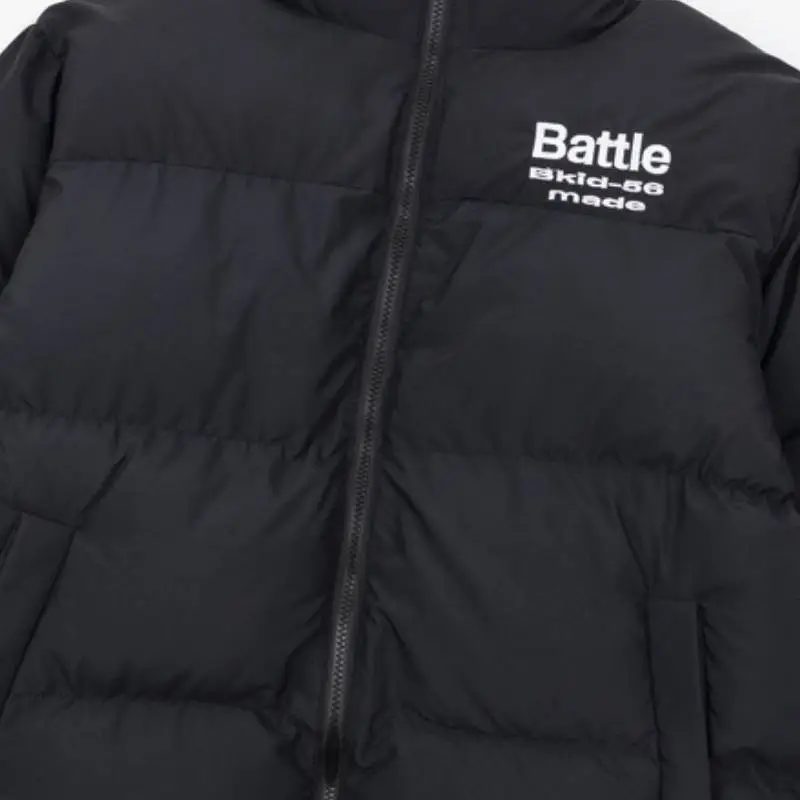 Basics Plain Blended Synthetic Fabrics Quilted Jacket-11
