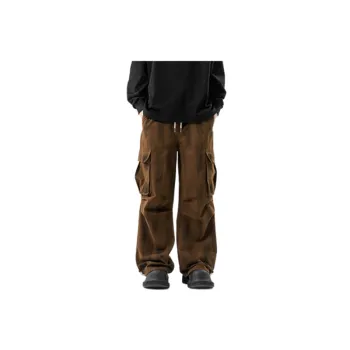 Distressed Multi pocket Overalls Casual Pants