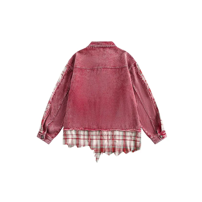 Retro Distress Denim Jacket-7