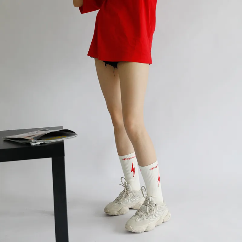 Sporty Plain Combed Cotton Mid Calf Sock-4
