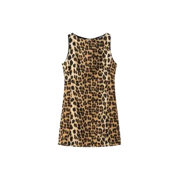 Leopard Print Fashionable Dress Women