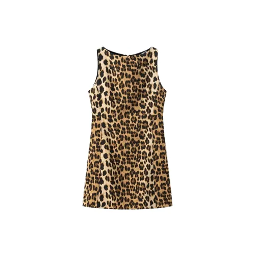 Leopard Print Fashionable Dress Women