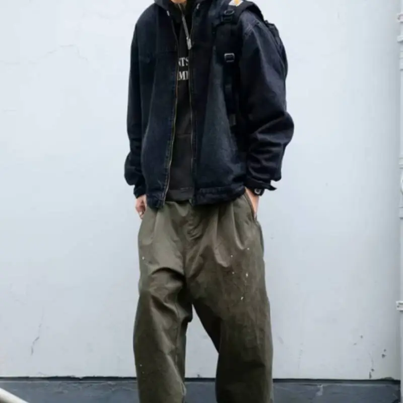 Simple Retro Washed Denim Jacket-2