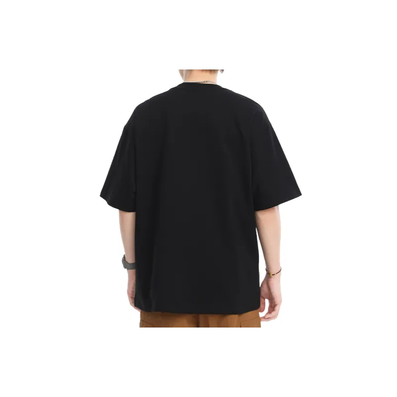 Simple Loose Cotton Blended Fabric T Shirt Unisex-3